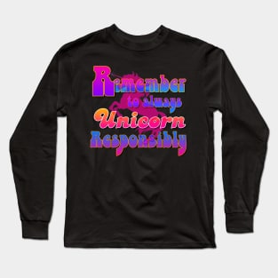 Pink Unicorn Long Sleeve T-Shirt